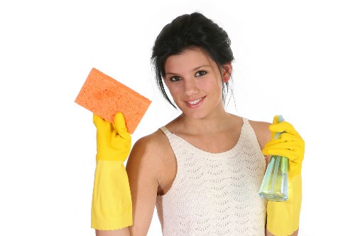 Sofa cleaning in a living room with fresh upholstery