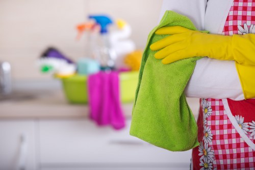 Cleaning staff preparing a short-term rental for check-in